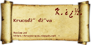 Krucsó Éva névjegykártya